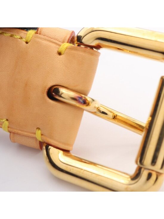Louis Vuitton Belt Ceinture Monogram Denim Gold main image 9